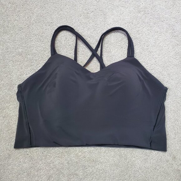 LULULEMON Like a Cloud Long Line Sports Bra Light Support Blk Women 10 (B/C Cup) - Picture 2 of 7